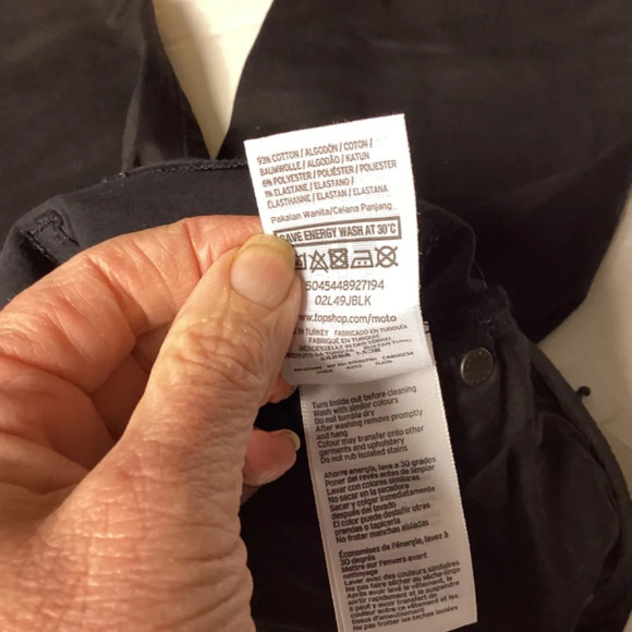 Topshop Jeans Leigh Moto Distressed Ankle Grazer Skinny Grunge NWT Women’s 28W - Picture 6 of 9